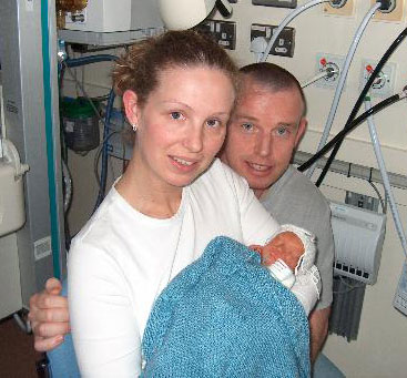 Craig with wife Barabara and baby Samuel